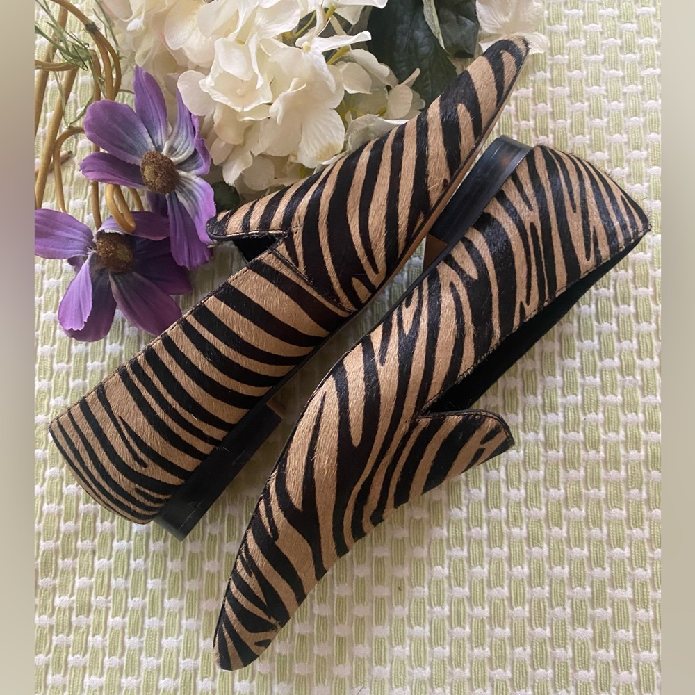 💝Zara Calf Hair Zebra Print Loafers💝 - Picture 4 of 9